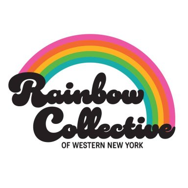 Rainbow Collective of WNY - Non-profit Partner Colorful rainbow above the text "Rainbow Collective of Western New York."