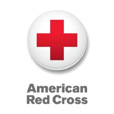 America Red Cross - Blood Bank and Non-profit partner Logo of the American Red Cross with a red cross and text below.