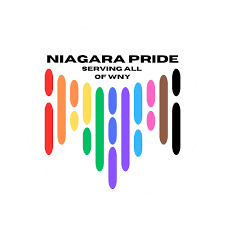 Niagara Pride - Educational Non-profit Partner Logo of Niagara Pride featuring colorful vertical bars and the text "Serving All of WNY."